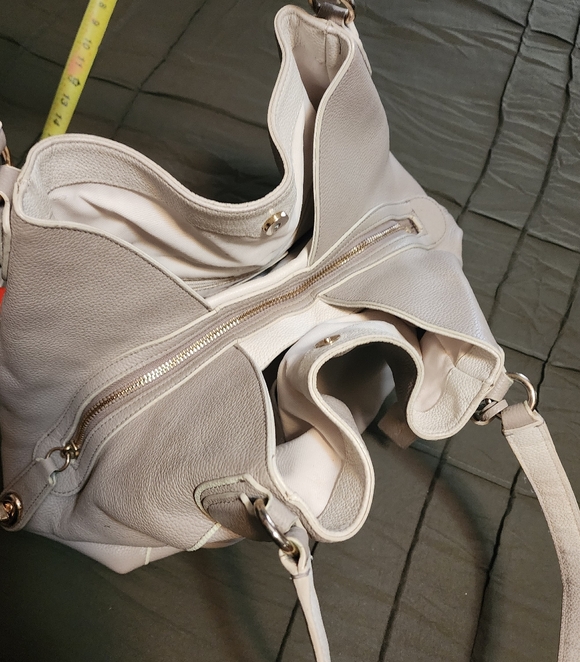 Coach Light Gray Leather Hobo Bag - Picture 5 of 8